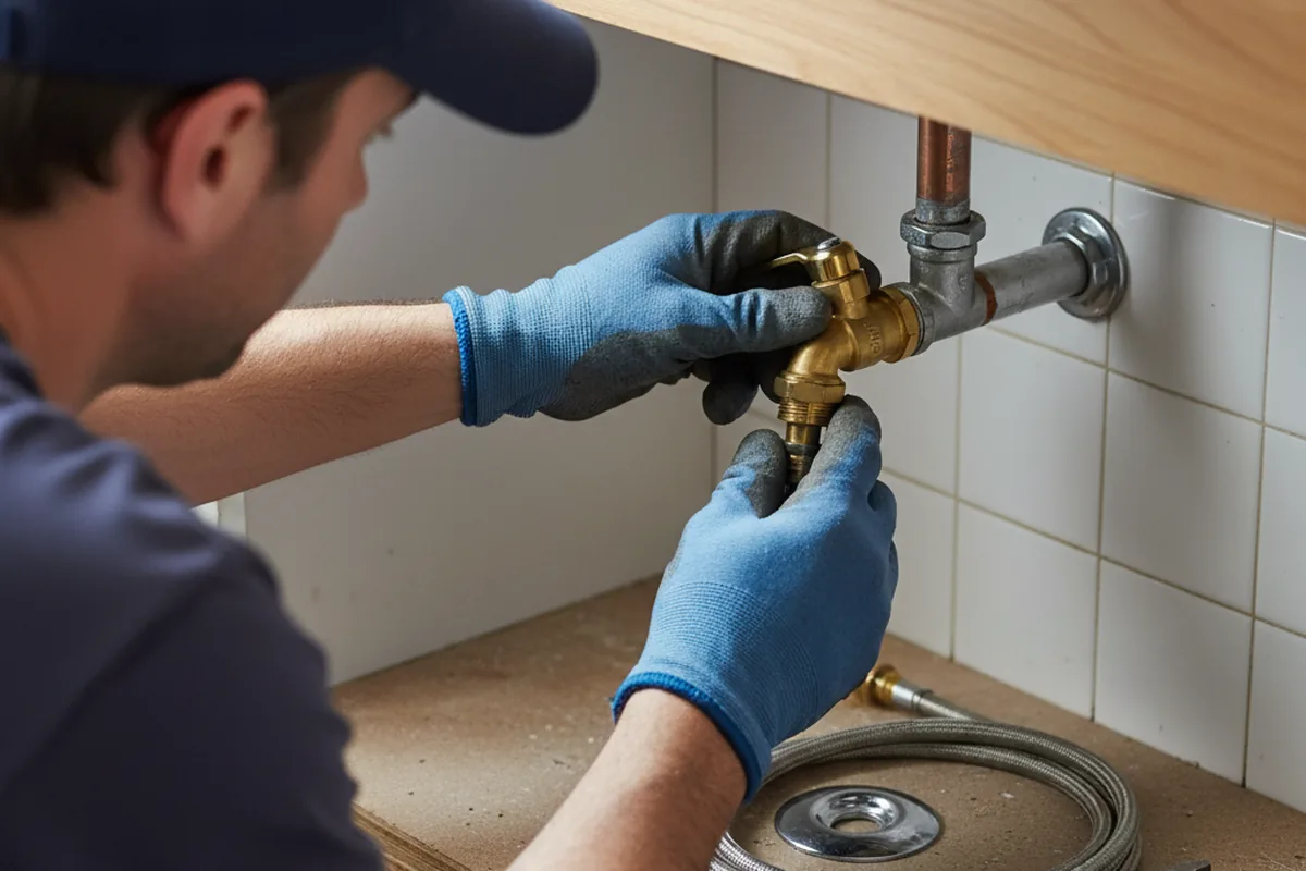 Shutoff valve and fitting work during Emergency Plumbing in Grayland